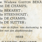 Bidprentje Gaston Bekaert, Sint-Lievens-Houtem, 1937